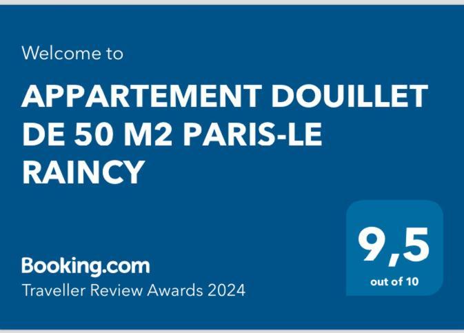 Apartmán Doux Cocon De 50 M2 Paris-Le Raincy Exteriér fotografie